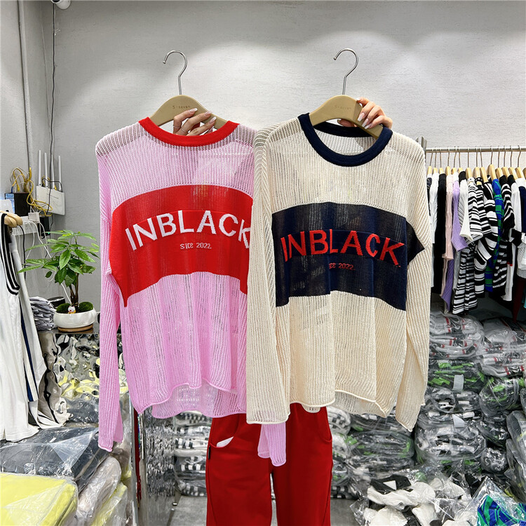 [s'seven] letter print color block T-shirt 3053\xyj