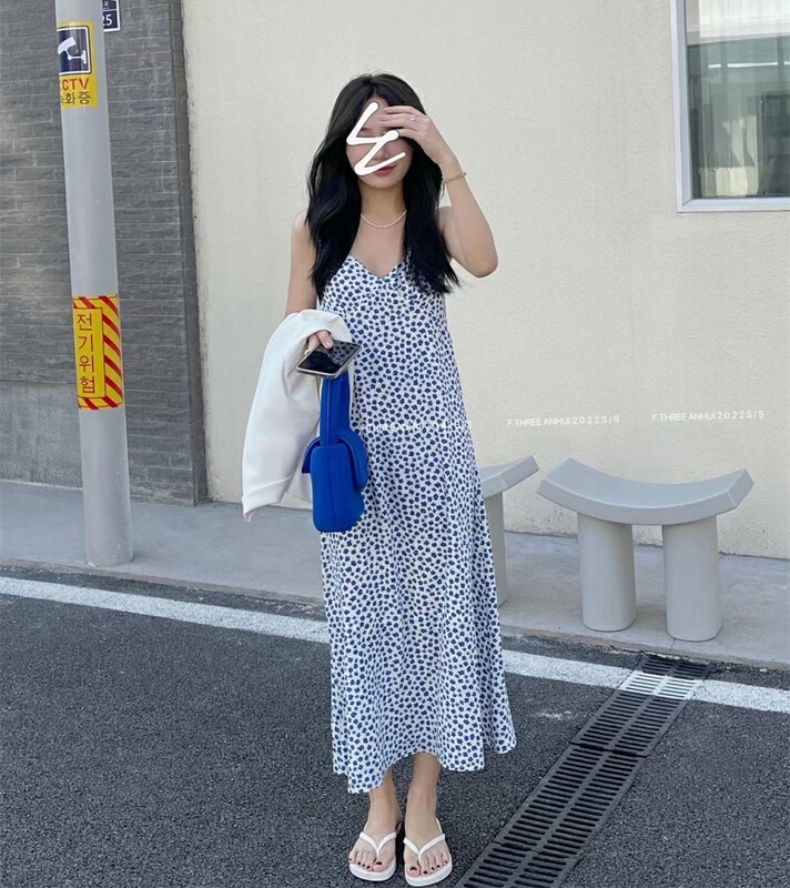 Original price 89.11! New year in early spring! [f.three] retro French suspender dress 95068\xj