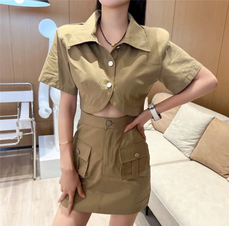 [fox] cut out waist style Spice Girl Dress (only dresses) 53128\wtt
