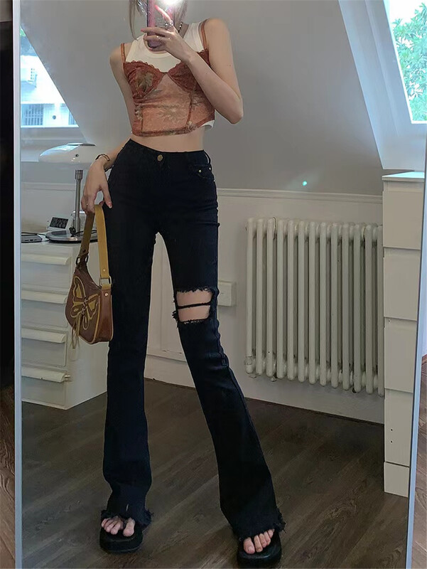 [a+] slim and broken micro flare jeans 9286\ozq