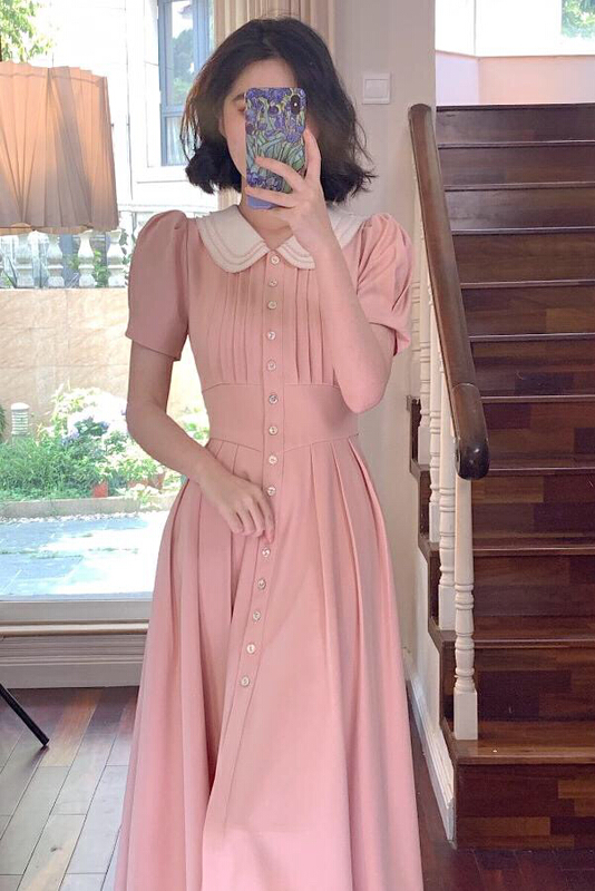 [ou zhengsha] French gentle baby collar dress 18839\jj