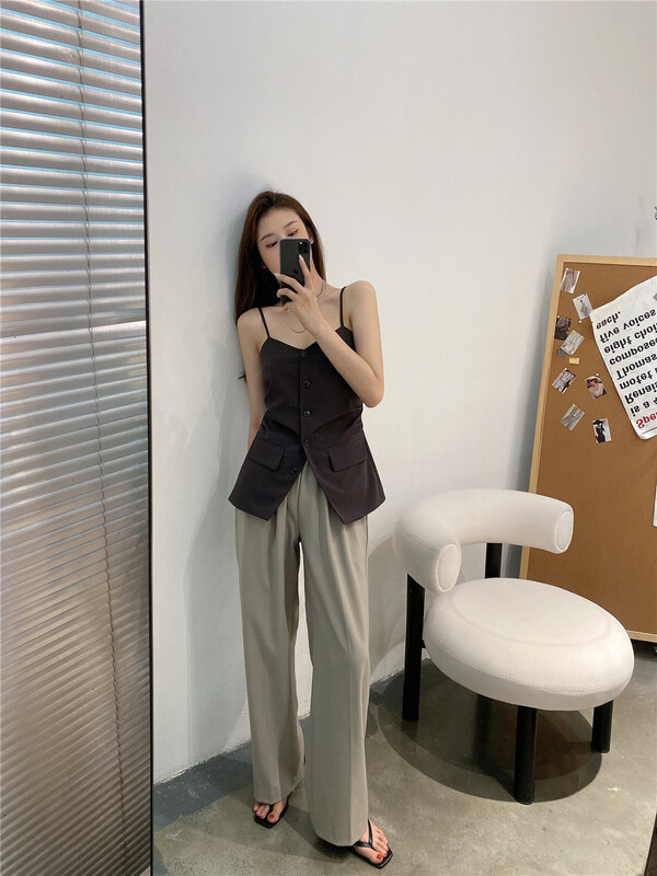 [modern 197] single breasted fashion vest / suspender 61033\gyj