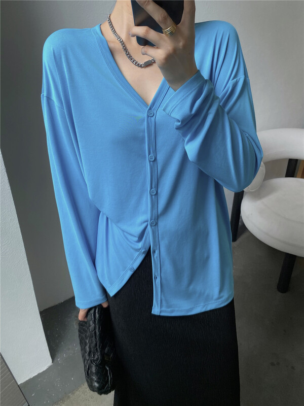 [modern 197] simple and loose retro casual sunscreen shirt 81202\lsl