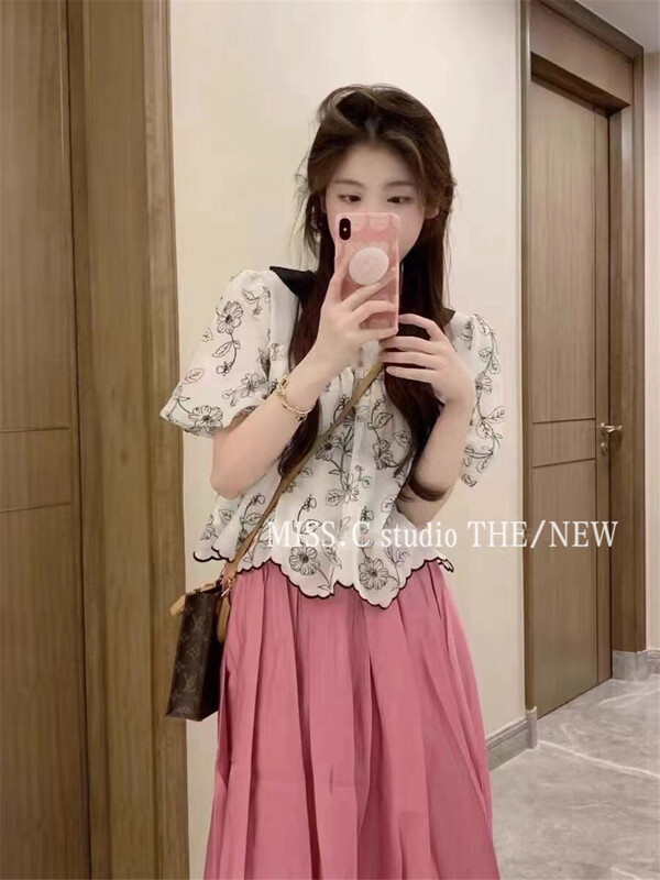 [miss.c studio] fashion printed pullover shirt 9193\zxx