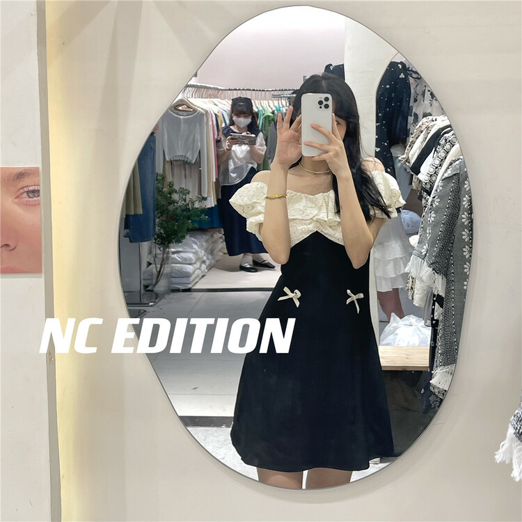[NC edition/new color] one shoulder quality splicing sweet dress z2581 \zxx
