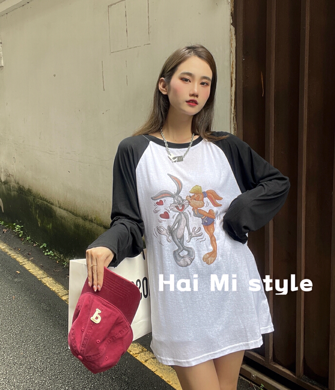 [Helmi] Korean loose printed sun shirt 1966\wtt
