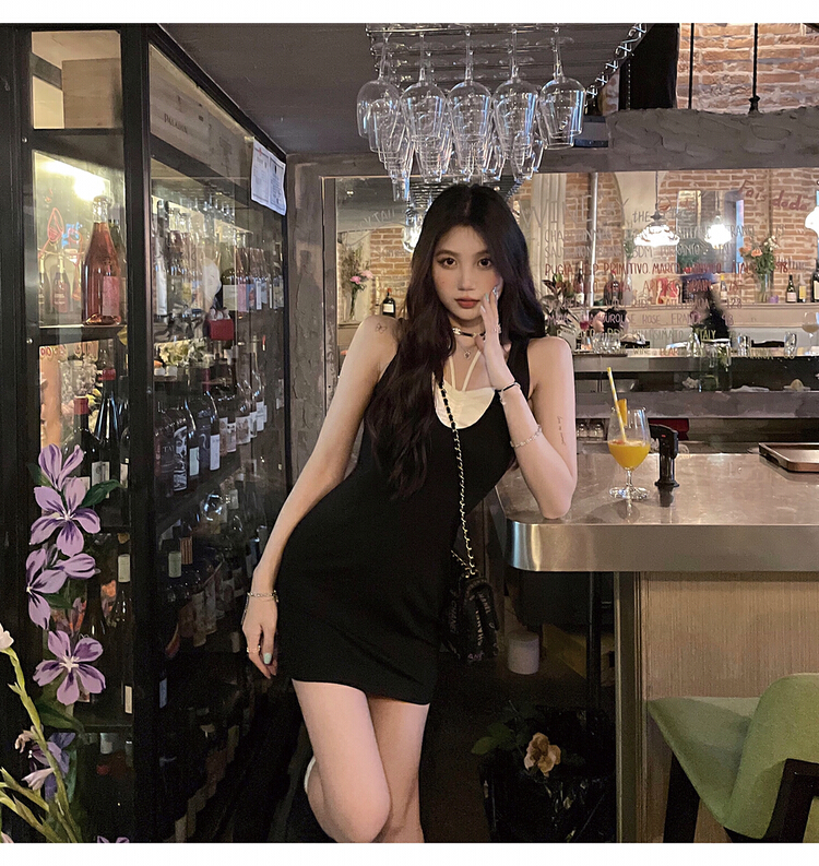 [colorfui] Spice Girls fake two contrast dresses 6531# JJ