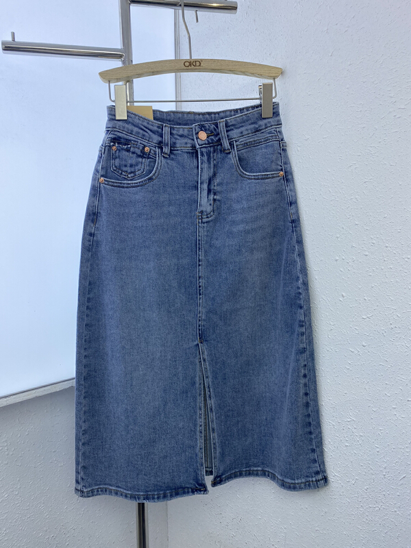 Original price 98.99! [okd] Korean high waist thin denim skirt 52580\zxl