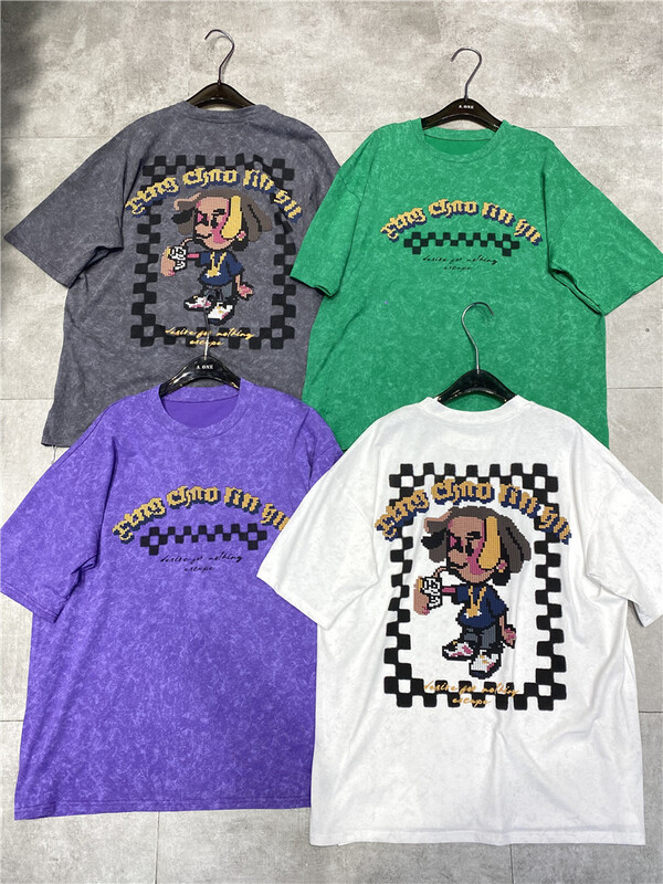 [didi] cartoon print versatile short sleeve T-shirt 5174\ozq