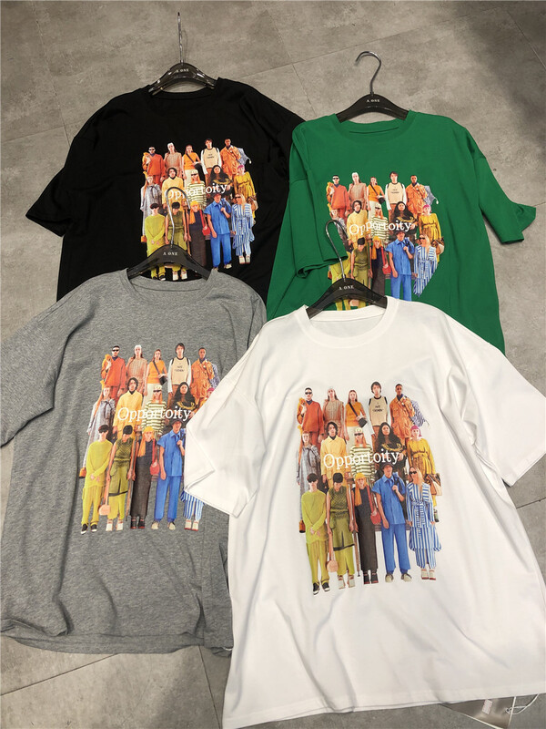 [didi] Figure printed loose short sleeve T-shirt 5185\ozq