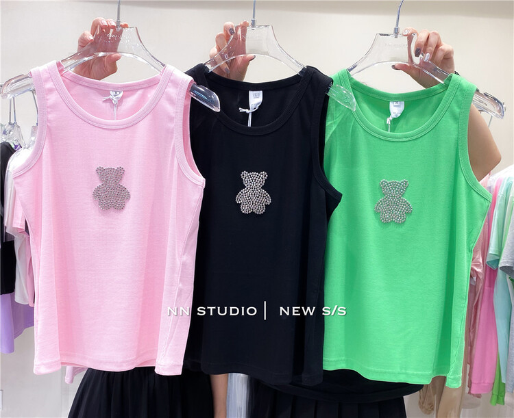 [NN] Beaded bear tank top / sling 9361\xyy