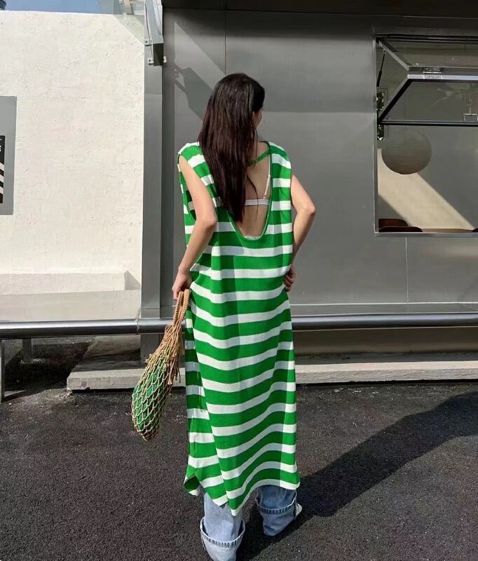 [Mg shopping] sleeveless striped Pullover dress 870\wtt