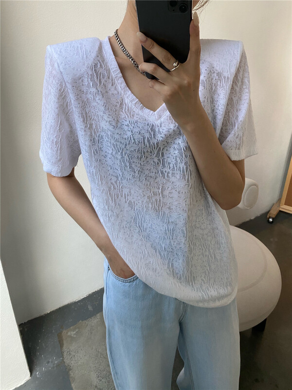 [modern 197] simple, loose and versatile short sleeve T-shirt 61086\lsl