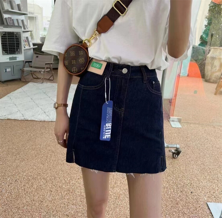 Original price 84.60! [M8 denim] high waist lady slim skirt ly52335\lsl