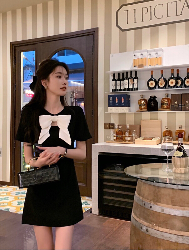 [w design] New Korean bow dress (non detachable bow) 41041\wpl