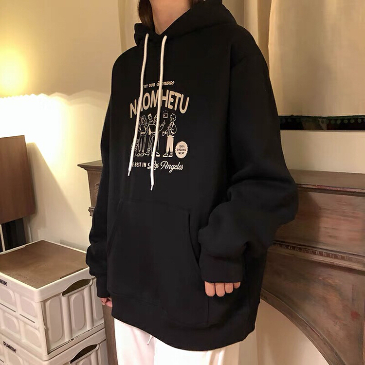 [lab eeda] Korean hooded letter sweater 3184\ozq