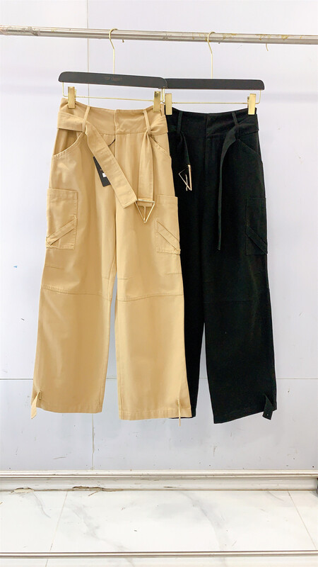 [top close] Korean versatile loose comfortable casual pants (with belt) ys1-9917\ozq