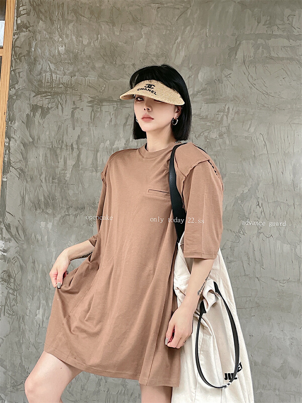 [open] Korean simple loose T-shirt dress 3950\ozq
