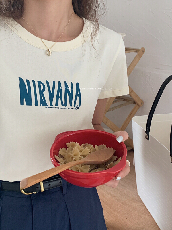 Original price 29.32! [we are] versatile simple letters comfortable printed short sleeve T-shirt (T-shirt only) 20156\zjy