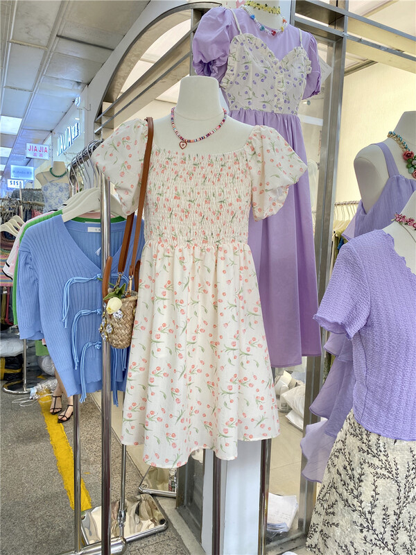 [y.x] little woman floral high waist dress 6006\hjy