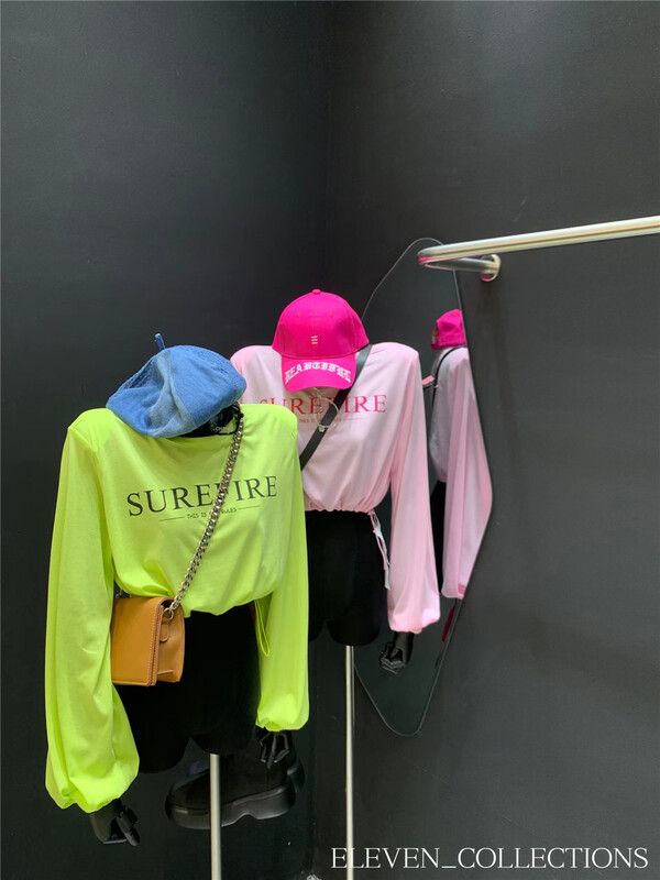 [un.collections] personalized letters loose short long sleeve T-shirt (without bag) 80222\ozq