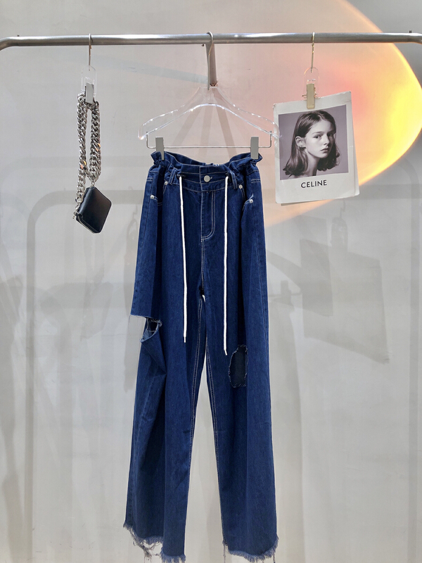 American retro skinny wide leg jeans kzw934\hyy