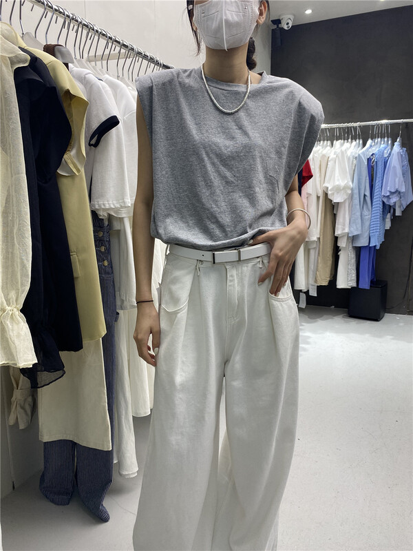 [tomorrow] basic versatile solid vest / sling 8063\ozq