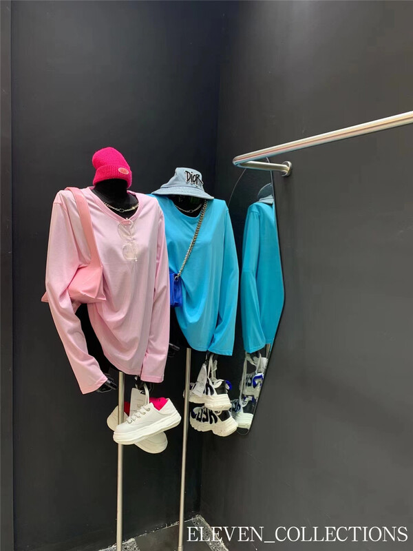 [un.collections] loose solid color versatile long sleeve T-shirt 80205\ozq
