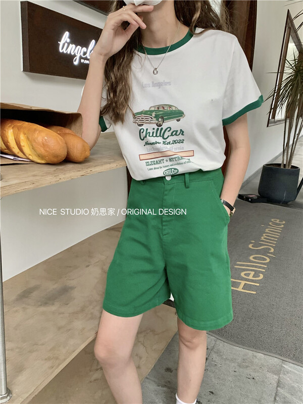 [naisijia] simple and versatile short sleeve T-shirt 3608\zjy