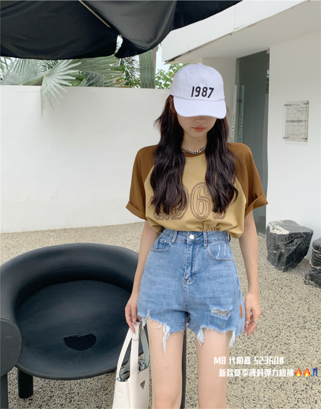 [M8 denim] Korean casual versatile denim shorts 52360\lsl
