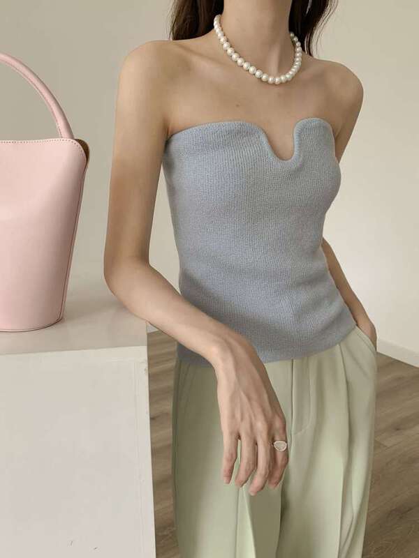 [forlove&nancy] modern Spice Girls' fashionable Strapless vest / suspender lb2mb1345\cqw