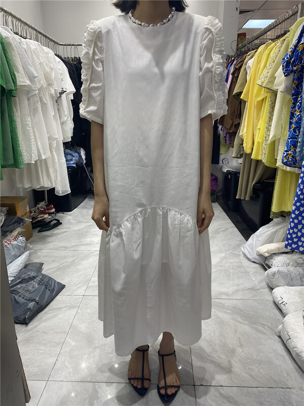 [open] round neck fishtail casual loose dress (dress only) 3980\ozq