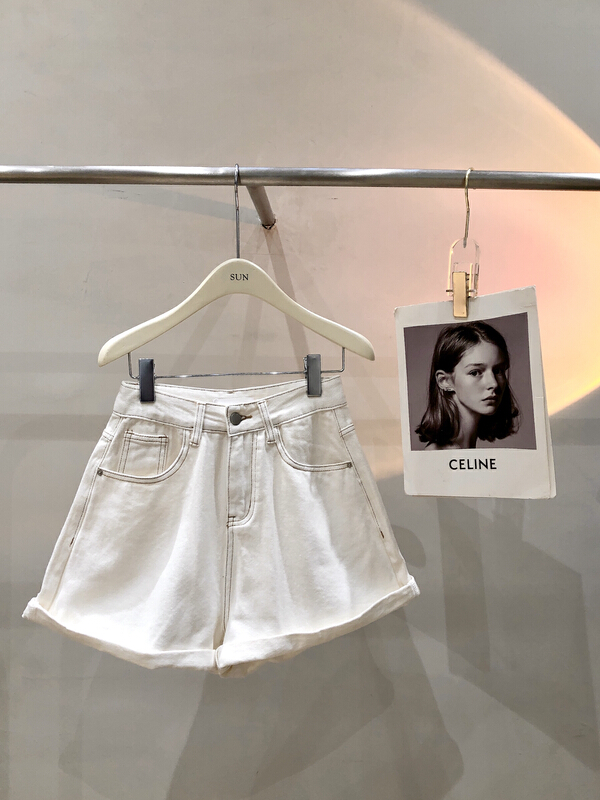 [sun] casual fashion simple and versatile denim shorts kz6610\hyy
