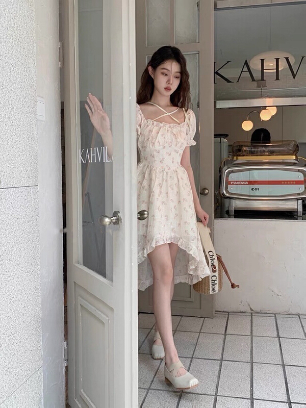 [w design] French retro fairy irregular dress 22321\wpl
