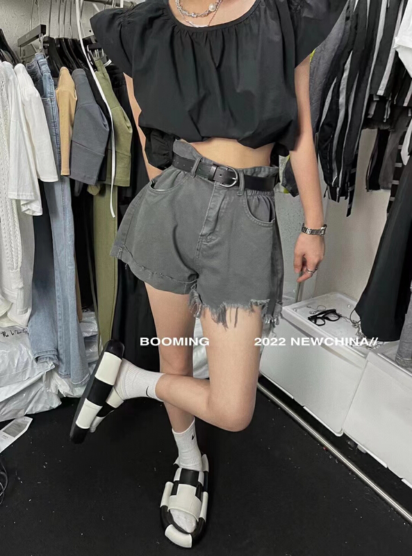 [roaming] casual and versatile denim shorts 2515\zxl
