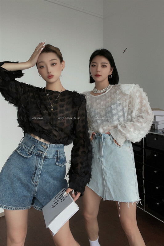 [open] French flower sunscreen shirt 3820\ozq