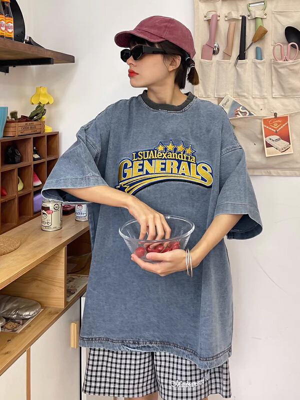 [lab eeda] trend letter fashion short sleeve T-shirt 3087\ozq
