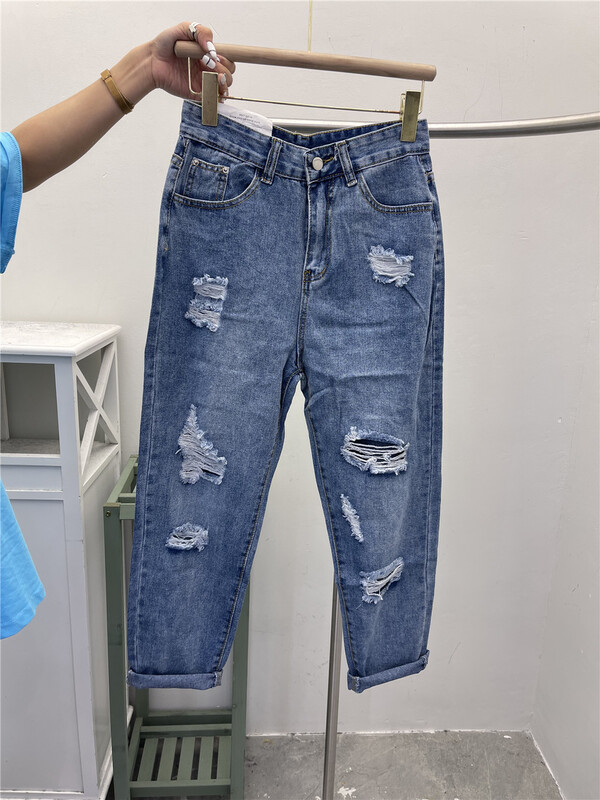 [M8 denim] distressed personalized fashion jeans ml8177\lsl