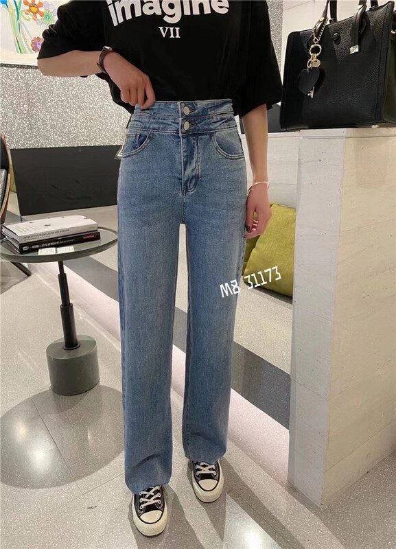 Original price 84.60! [M8 denim] straight tube design versatile jeans yn31173\lsl