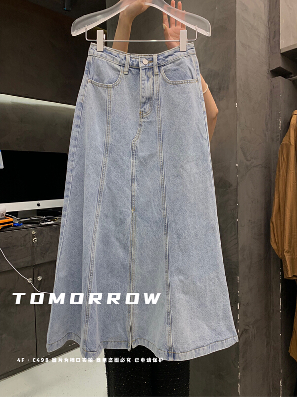[tomorrow] Korean casual slim denim skirt 667\ozq