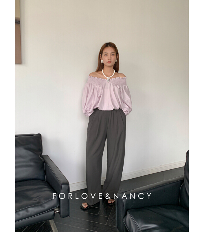 [forlove&nancy] fresh and simple one shoulder shirt nb2xb4420\cqw