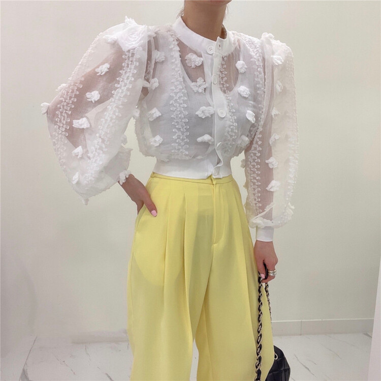 Original price 73.32! In early summer! [June 6th] Korean version single breasted jacquard design shirt ys1-2302\wpl