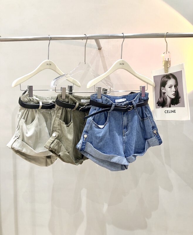 [sun] slim American Vintage denim shorts (with waist rope) kz6102\hyy