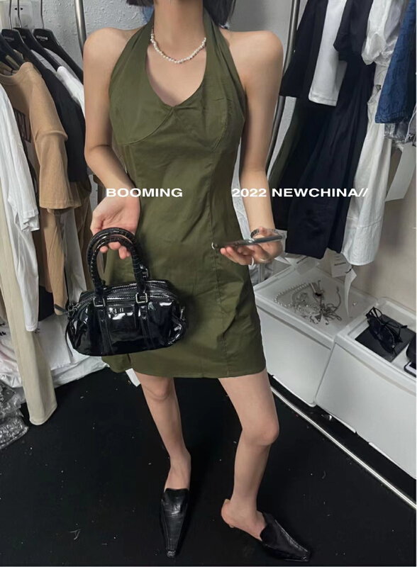 [grooming] Halter casual dress 2487\zxl