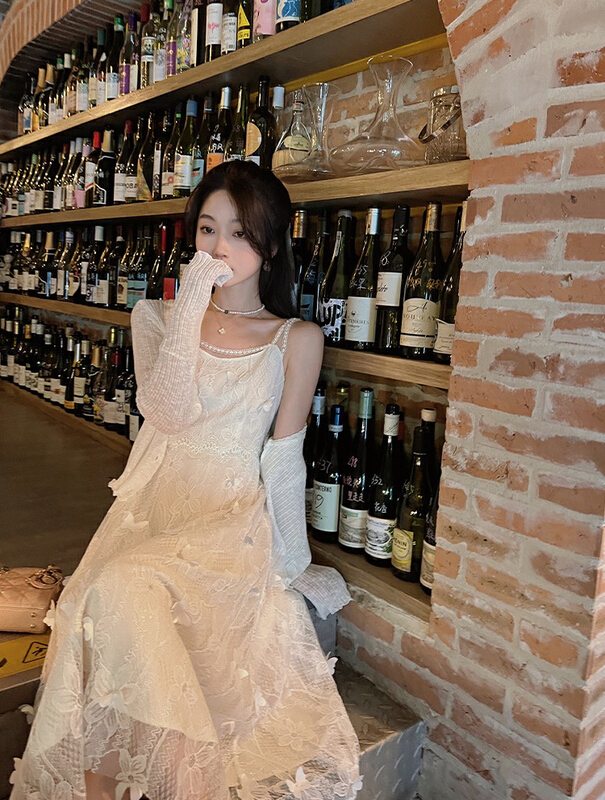 [w design] sweet three-dimensional design suspender dress ys1-41541\wpl