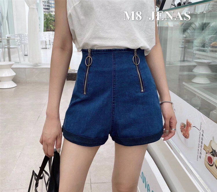 Original price 84.60! [M8 denim] casual simple high waist thin denim shorts cl30959\lsl