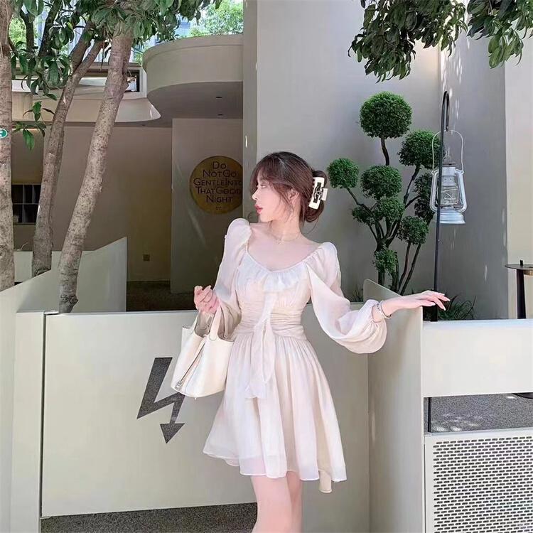 [see you] pure desire square neck short dress 2035\pcz