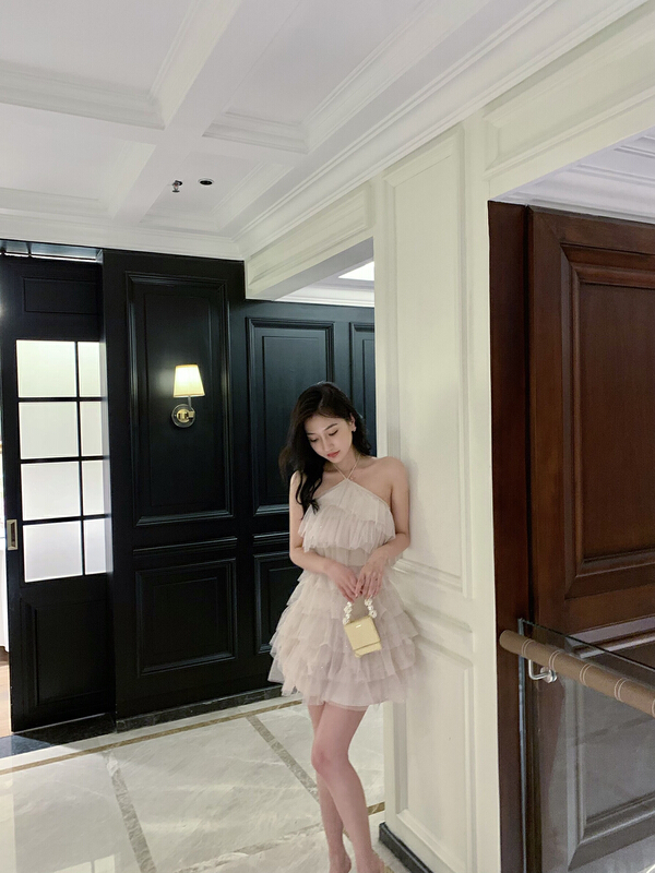[w design] new sweet layered Ruffle cake dress 8921\wpl