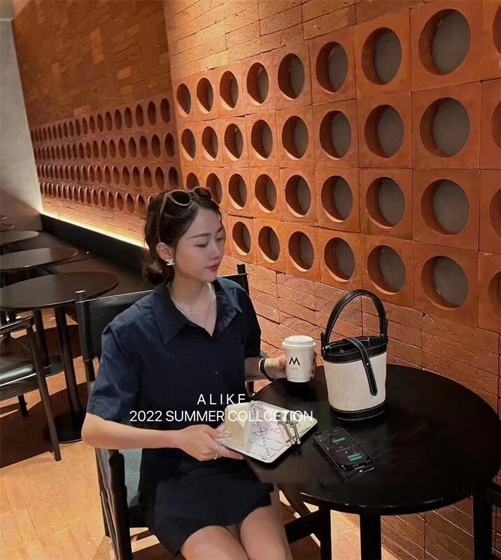 [Alibaba] versatile Shirt Top + casual skirt suit 80113\lsw