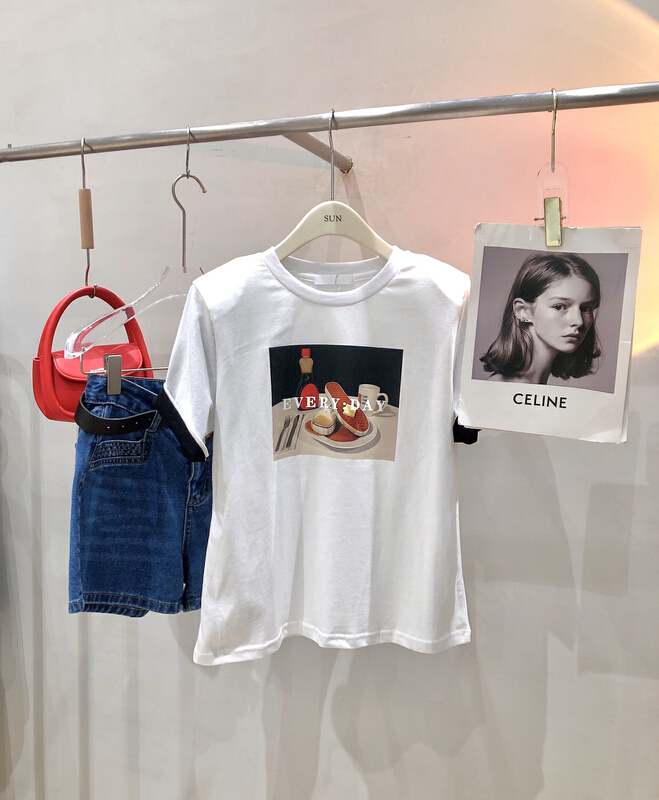 [sun] American casual slim short sleeve T-shirt (T-shirt only) t83159\hyy
